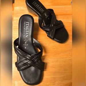 Italian Shoemakers made in Italy 2' wedge heel. Size 7